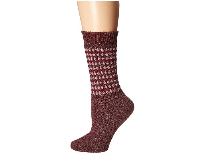 Wigwam Jacy (maroon) Women's Crew Cut Socks Shoes