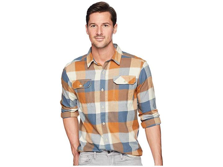 Columbia Flare Guntm Flannel Iii Long-sleeve Shirt (canyon Gold Large Plaid) Men's Clothing