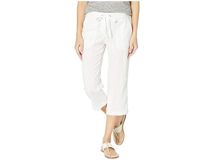 Per Se 21 Drawstring Capris (white) Women's Casual Pants