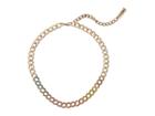 Steve Madden Casted Curb Lobster Claw Choker Necklace (gold) Necklace