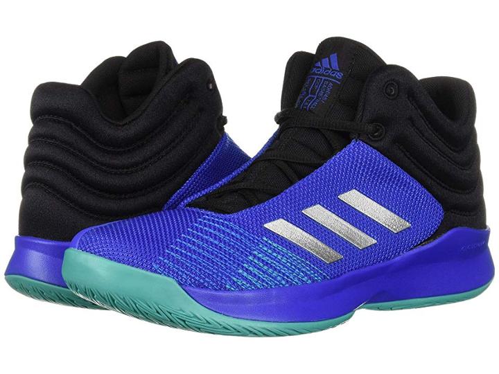 Adidas Kids Pro Spark Basketball Wide (little Kid/big Kid) (blue/silver/black) Kid's Shoes