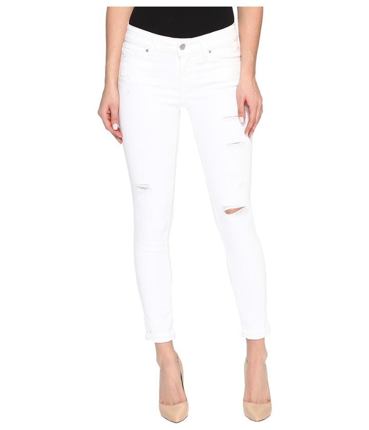 Levi's(r) Womens 711 Ankle Skinny (white Destruction) Women's Jeans