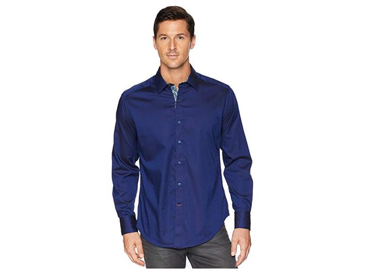 Robert Graham Classic Fit Bridgeman Sports Shirt (navy) Men's Clothing