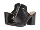 Hush Puppies Malia Perf Slide (black Leather) Women's Slide Shoes
