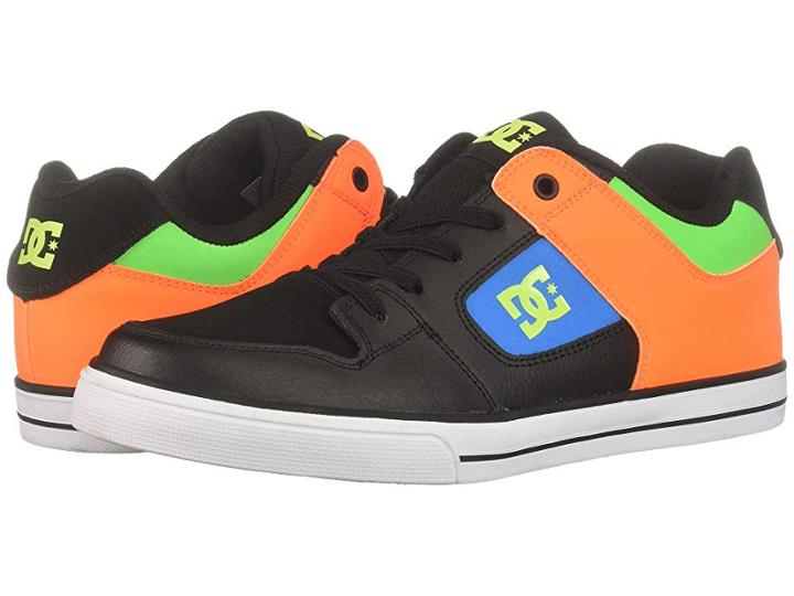 Dc Kids Pure Elastic Se Glow (little Kid/big Kid) (black Multi) Boys Shoes