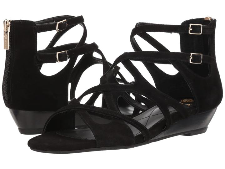 Isola Esmerilda (black King Suede) Women's Dress Sandals