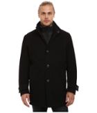 Marc New York By Andrew Marc Morningside Pressed Wool Car Coat W/ Removable Quilted Bib (black) Men's Coat