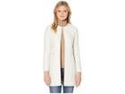 Tahari By Asl Boucle Novelty Long Sleeve Topper (ivory White/gold) Women's Clothing