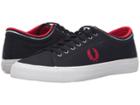 Fred Perry Kendrick Tipped Cuff Canvas (navy/red/white) Men's Lace Up Casual Shoes