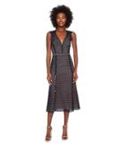 Prabal Gurung Lace Cotton Eyelet Sleeveless Dress (navy) Women's Dress