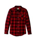 Lucky Brand Kids Long Sleeve Plaid Shirt (little Kids/big Kids) (scarlet Sage) Boy's Clothing