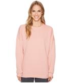 Reebok Training Essentials Crew Neck Sweatshirt (chalky Pink) Women's Clothing