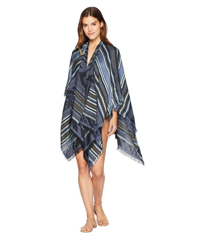 Bcbgeneration Tribal Striped Ruana (chambray) Women's Clothing