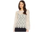 Karen Kane Bell Sleeve Lace Top (sand) Women's Clothing