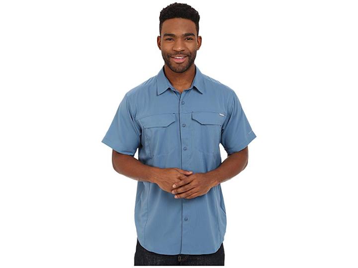 Columbia Silver Ridge Litetm Short Sleeve Shirt (steel) Men's Short Sleeve Button Up