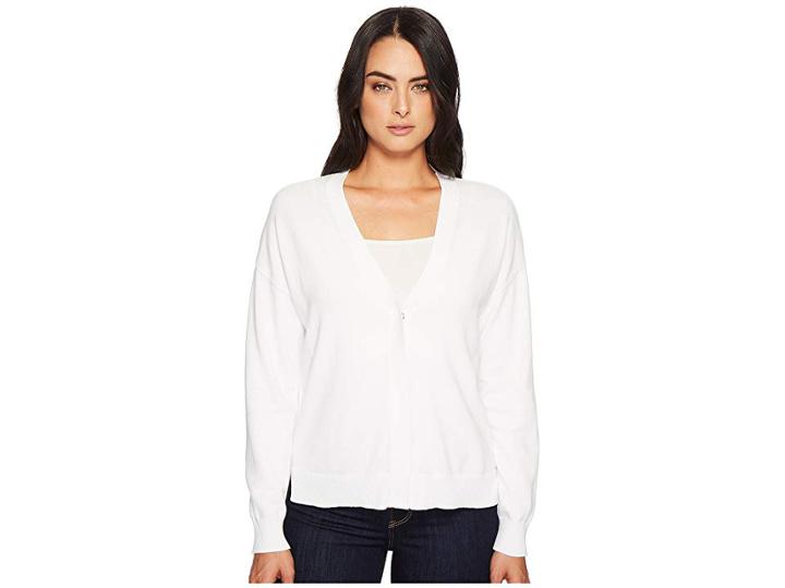 Michael Stars Cotton Knits Reversible Cardigan (white) Women's Sweater