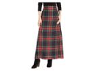 Pendleton Long Plaid Skirt (large Black Stewart) Women's Skirt