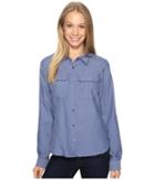 Columbia Pilsner Peak Ii Long Sleeve Shirt (bluebell Heather) Women's Long Sleeve Button Up