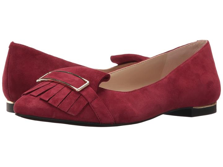 Jones New York Steff (burgundy Kid Suede) Women's Flat Shoes