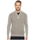 Tommy Bahama Coastal Shores 1/2 Zip (pebble Grey) Men's Clothing
