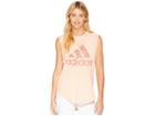 Adidas Winners Muscle Tank Top (haze Coral/raw Amber) Women's Sleeveless