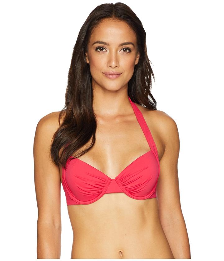 Tommy Bahama Pearl Underwire Halter Bikini Top (cerise) Women's Bra