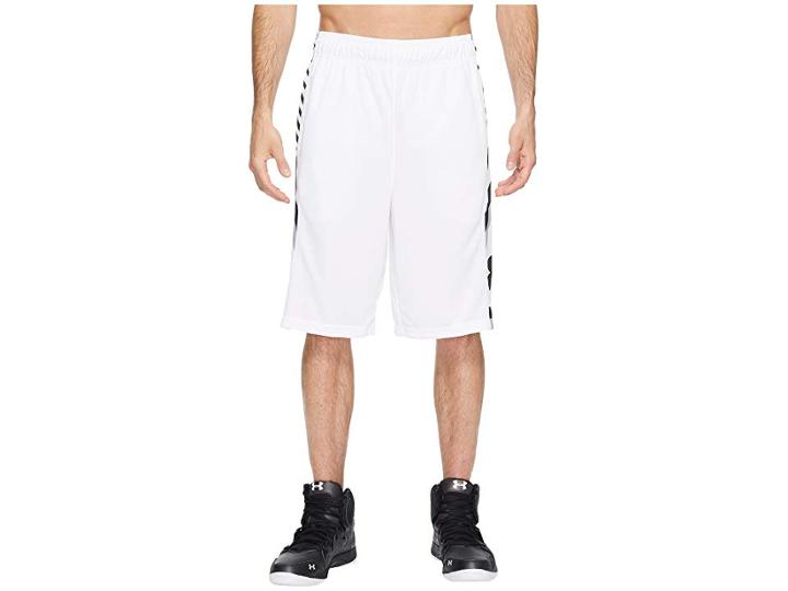 Under Armour Ua Space The Floor Shorts (white/white/black) Men's Shorts