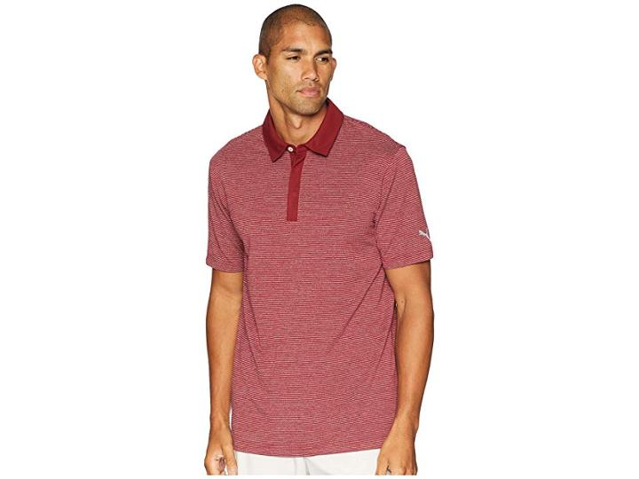 Puma Golf Moving Day Polo (pomegranate) Men's Short Sleeve Pullover