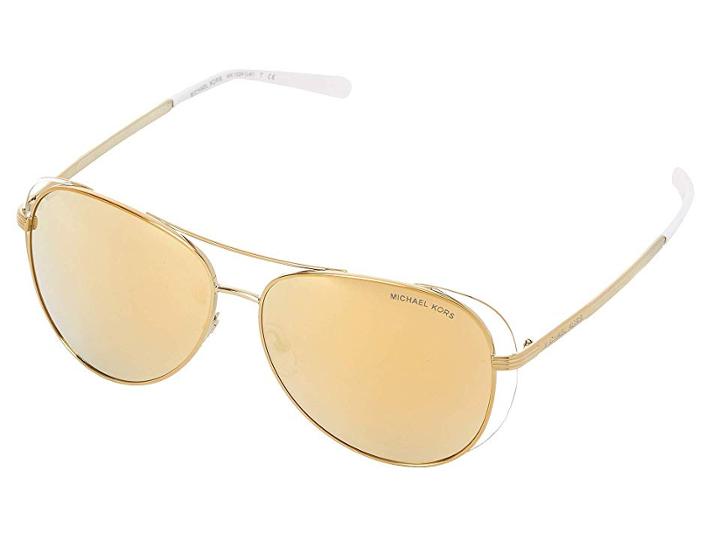 Michael Kors 0mk1024 (pale Gold/white/liquid Gold) Fashion Sunglasses