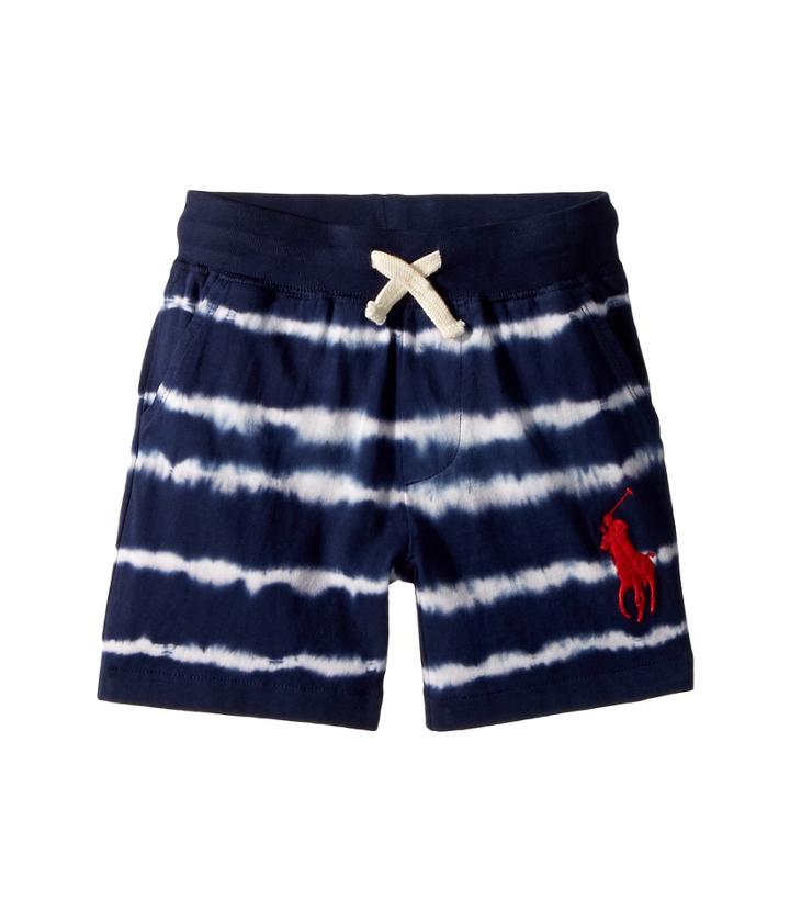 Polo Ralph Lauren Kids Tie-dye Cotton Jersey Shorts (toddler) (blue Multi) Boy's Shorts