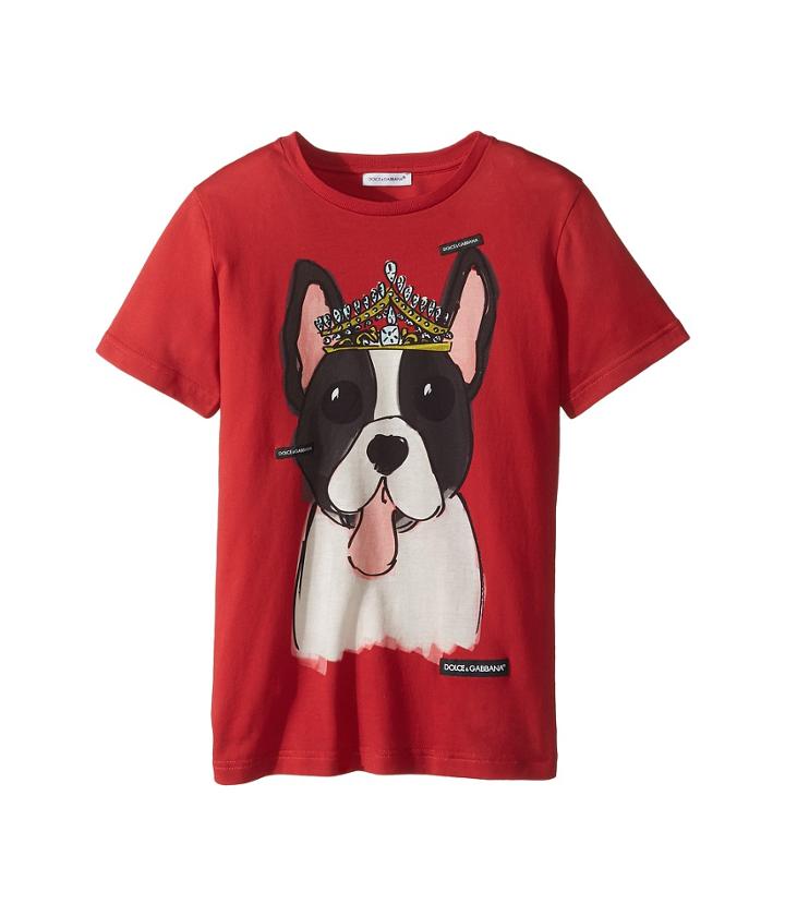 Dolce & Gabbana Kids T-shirt (big Kids) (red Print) Girl's Clothing