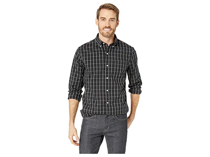 Chaps Stretch Easy Care-poplin (polo Black Multi) Men's Clothing