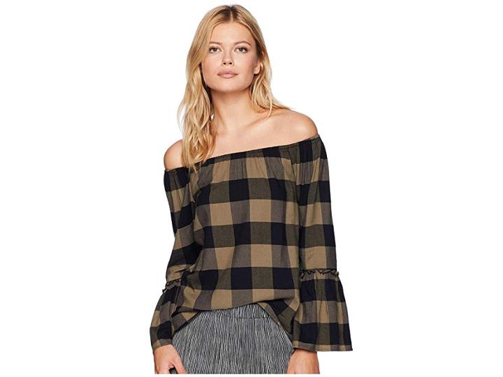 Tribal 3/4 Bell Sleeve Blouse (alpine Green) Women's Blouse