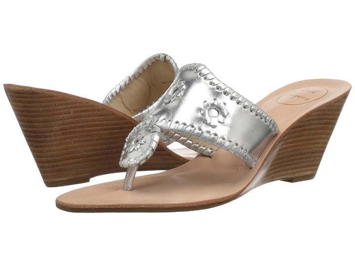 Jack Rogers Jacks High Wedge (silver) Women's Wedge Shoes