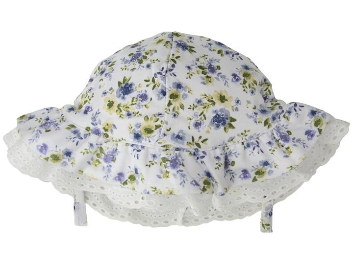 Mud Pie Floral Eyelet Sun Hat (infant) (blue) Caps