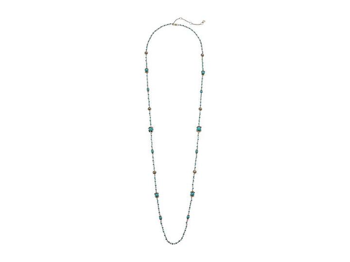 Marchesa 42 In Strandage Necklace (gold/turquoise Multi) Necklace