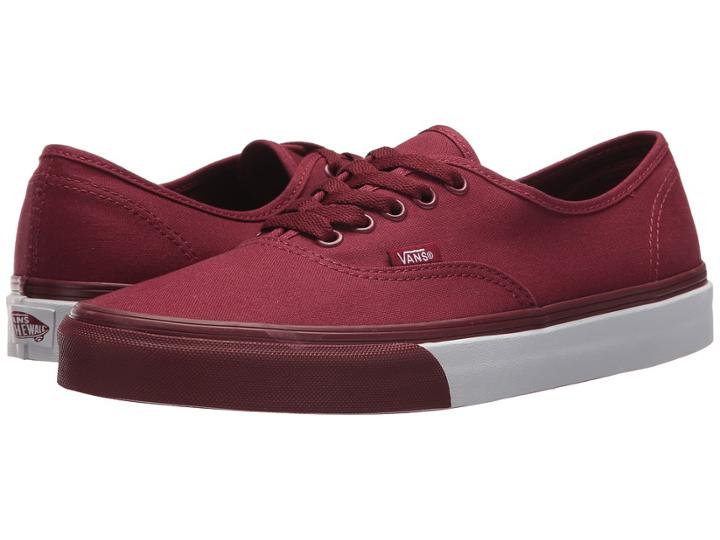 Vans Authentictm ((mono Bumper) Cabernet/true White) Skate Shoes
