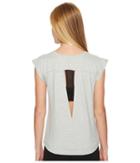 Asics Asx Lux Short Sleeve Top (light Grey Heather) Women's T Shirt