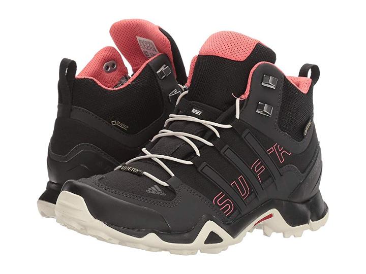 Adidas Outdoor Terrex Swift R Mid Gtx (black/black/tactile Pink) Women's Shoes