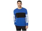 Puma Rebel Up Long Sleeve Raglan Tee (sodalite Blue) Men's T Shirt