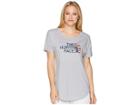 The North Face Americana Track Tee (tnf Light Grey Heather) Women's T Shirt