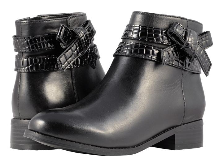 Trotters Luxury (black Croco/smooth) Women's Boots