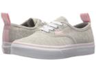 Vans Kids Authentic Elastic Lace (little Kid/big Kid) ((shimmer Jersey) Gray/pink) Girls Shoes