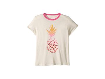 Billabong Kids Rainbow Pineapple Ringer Tee (little Kids/big Kids) (rebel Pink) Girl's Clothing