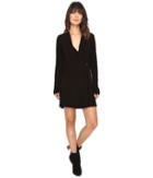 Michael Stars Modern Rayon Cross Front Dress/jacket (black) Women's Dress