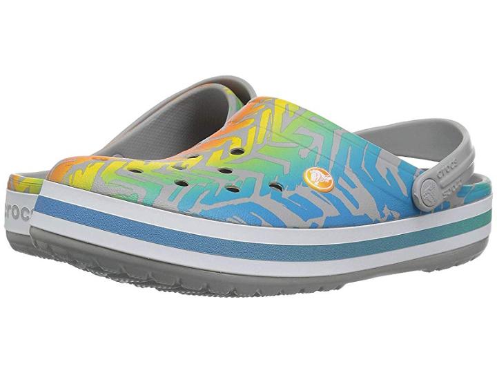 Crocs Crocband Graphic Iii Clog (multi/light Grey) Shoes