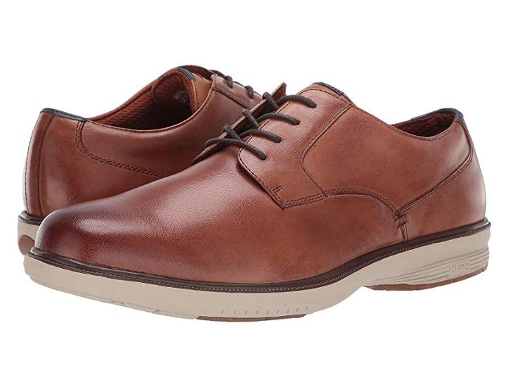 Nunn Bush Marvin Street Plain Toe Oxford With Kore Slip Resistant Walking Comfort Technology (camel Multi) Men's Plain Toe Shoes