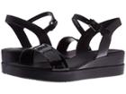 Ecco Touch Sandal Plateau (black/black Cow Leather) Women's Sandals