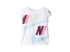 Nike Kids Futura Split Core Short Sleeve T-shirt (toddler) (white) Girl's Clothing