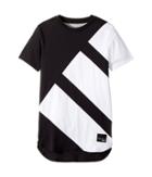 Adidas Originals Kids Equipment Elongated Tee (little Kids/big Kids) (black/white) Kid's T Shirt